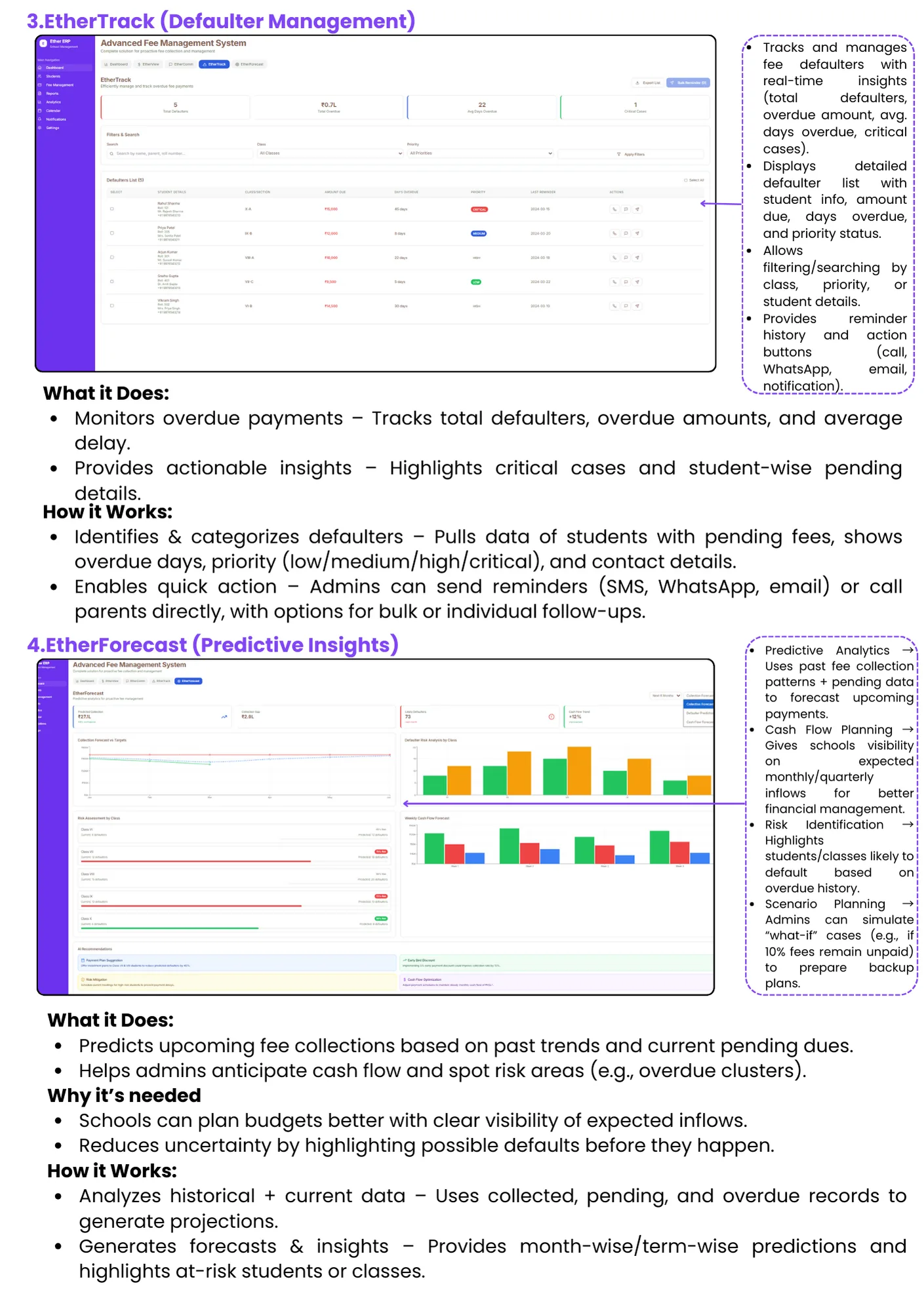 Admin Wireframes - EtherTrack & EtherForecast